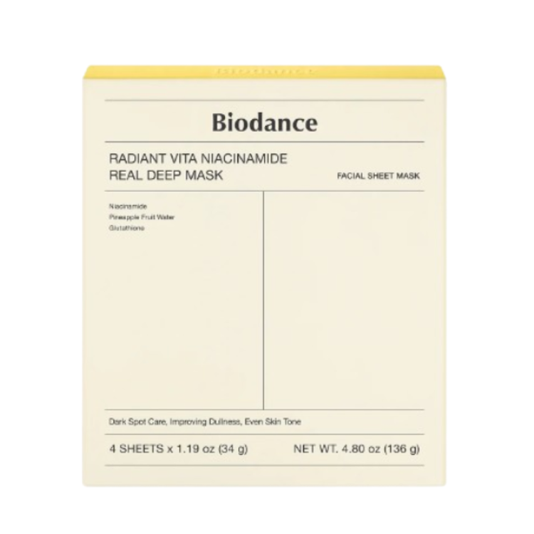 Mascarilla Facial Radiant Vita Niacinamide Real Deep 4 pz - Biodance