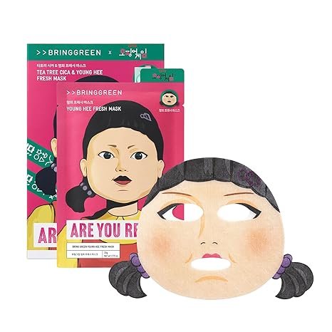 Mascarilla Facial Refrescante de Tea Tree Cica & Pink Soldier 5P pz - BRINGGREEN