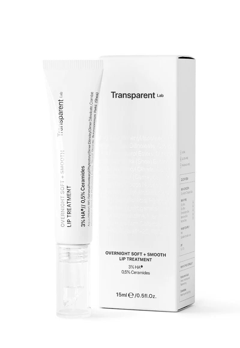 Mascarilla Labial Tratamiento de Noche Suave y Terso - Transparent Lab