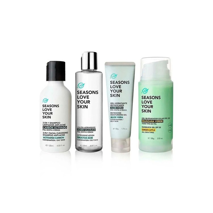 Tratamiento Anti Acné con Carbón Activado y Ácido Salicílico - Seasons