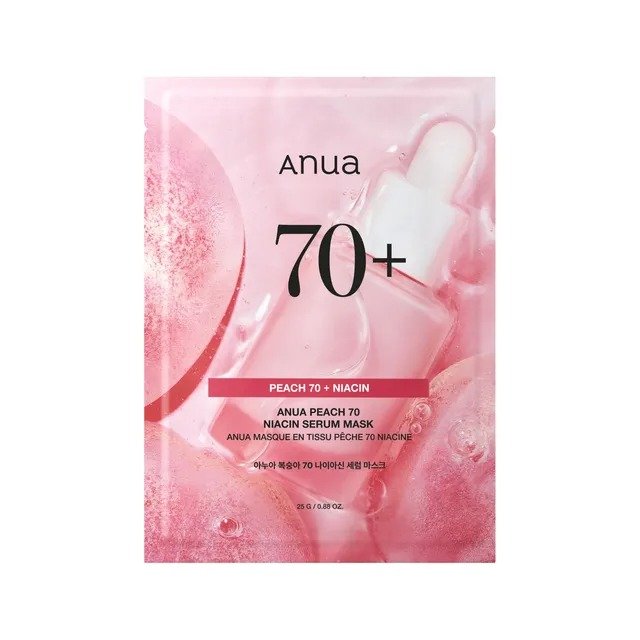Mascarilla Facial Iluminadora de Niacina de Durazno 70 g 4 pz - Anua