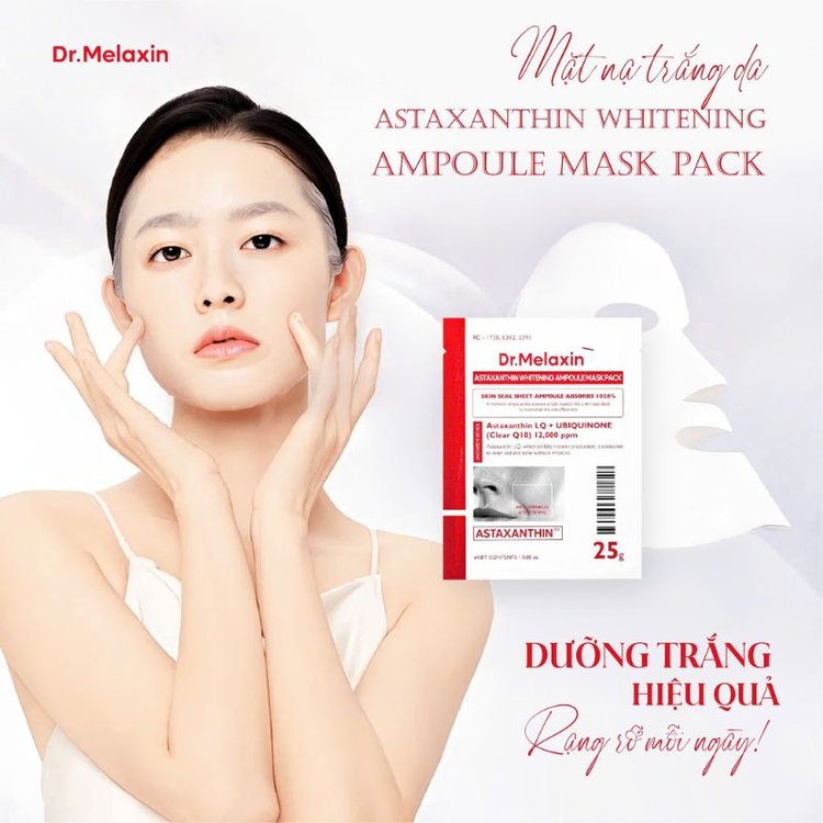 Mascarilla de Ampolla Blanqueadora Astaxanthin 25 gr - Dr Melaxin