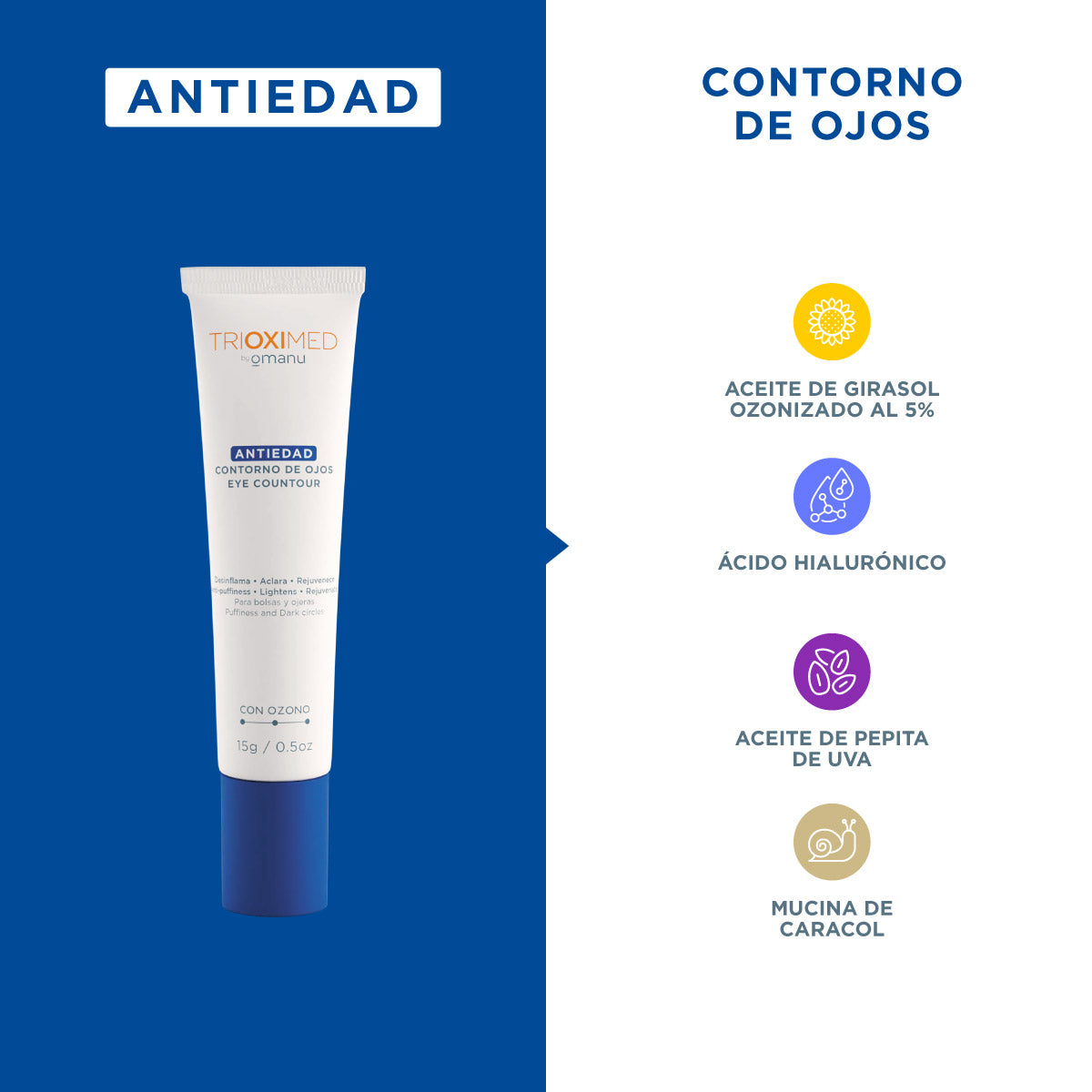 Contorno de ojos Antiedad 15 g - Trioximed