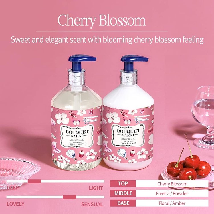 Jabón Corporal Aroma Flor de Cereza 520 ml - Bouquet Garni