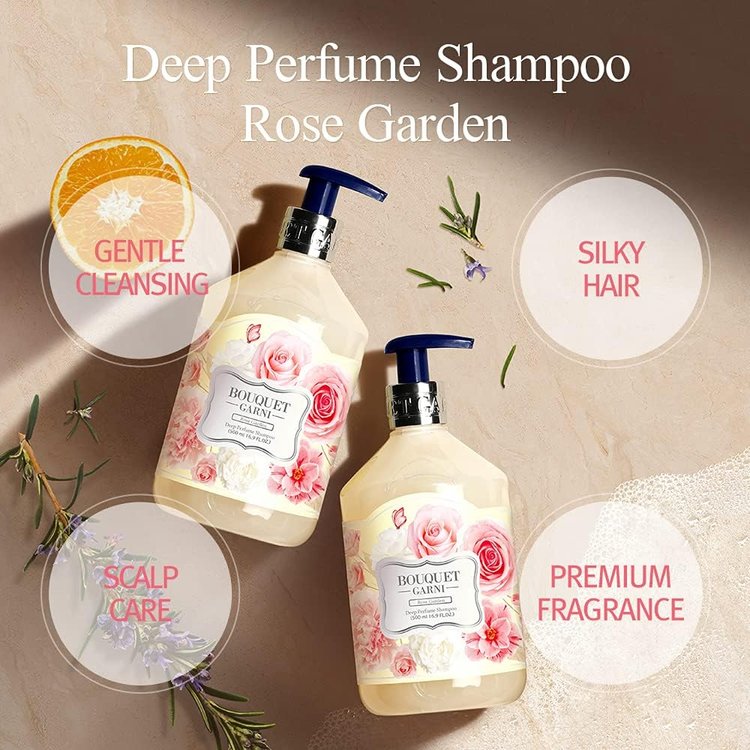 Shampoo Aroma de Larga Duración Jardín de Rosas 500 ml - Bouquet Garni