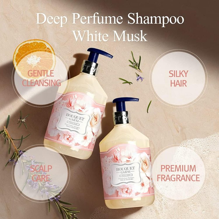 Shampoo Aroma de Larga Duración Almizcle Blanco 500 ml - Bouquet Garni