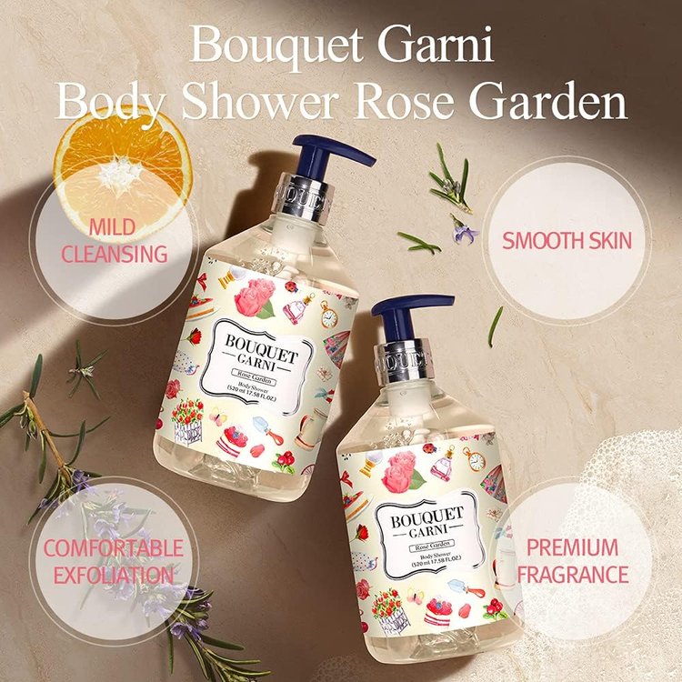 Jabón Corporal Aroma Jardín de Rosas 520 ml - Bouquet Garni