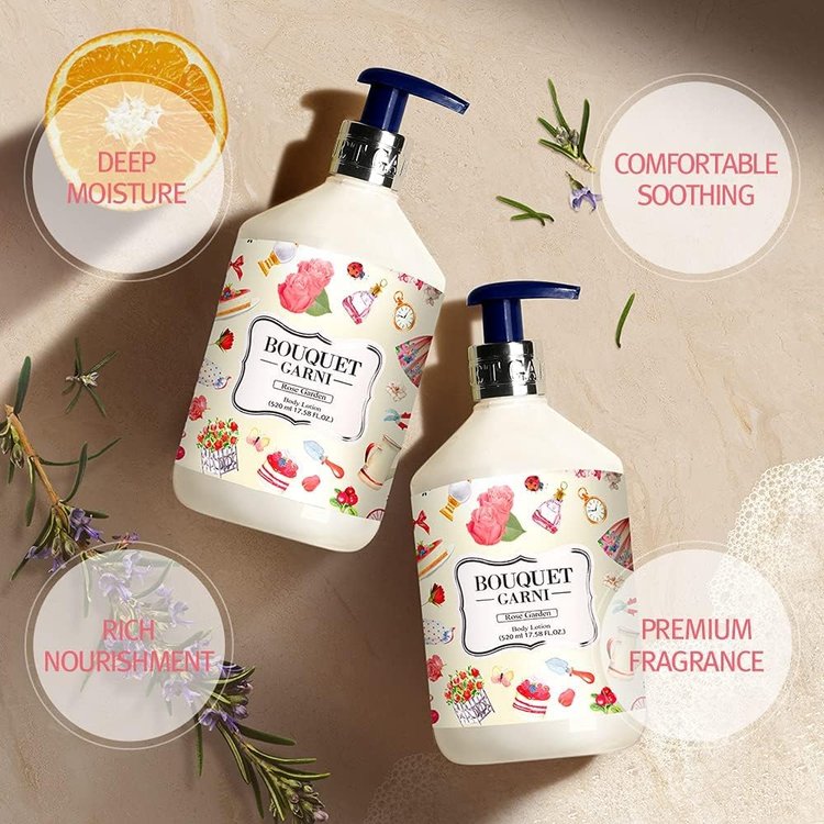 Loción Corporal de Jardín de Rosas 520 ml - Bouquet Garni
