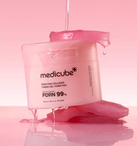 Pads Tónicos De Gel De Colágeno Rosa Pdrn 70 pcs - Medicube