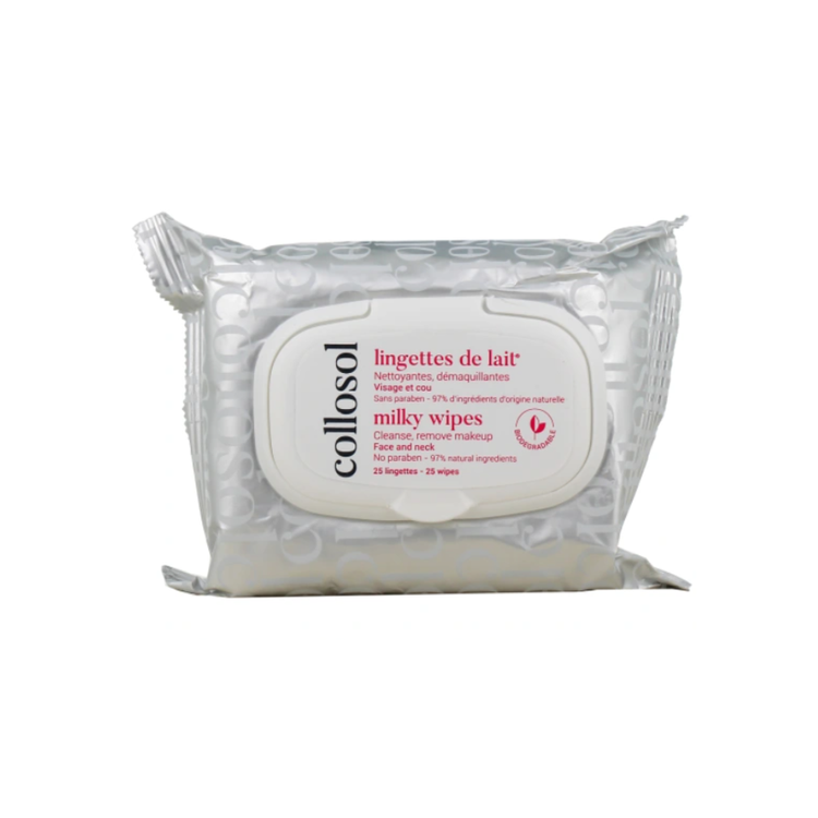 Toallitas Limpieadoras Base de leche 25pzs - COLLOSOL