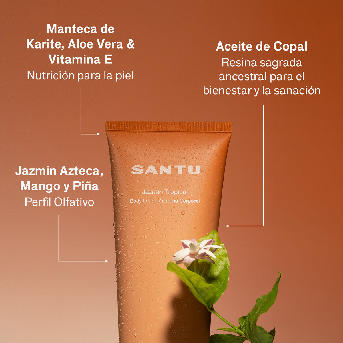 Crema Corporal Jazmín Tropical 250 ml - Santu