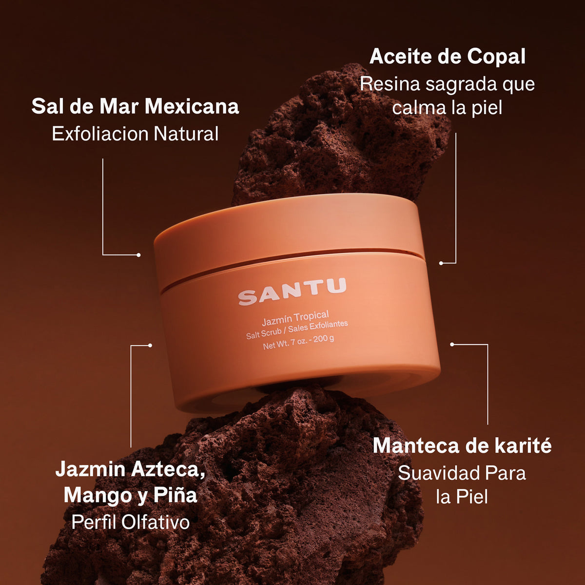 Sales Exfoliantes Jazmín Tropical 275 gr - Santu