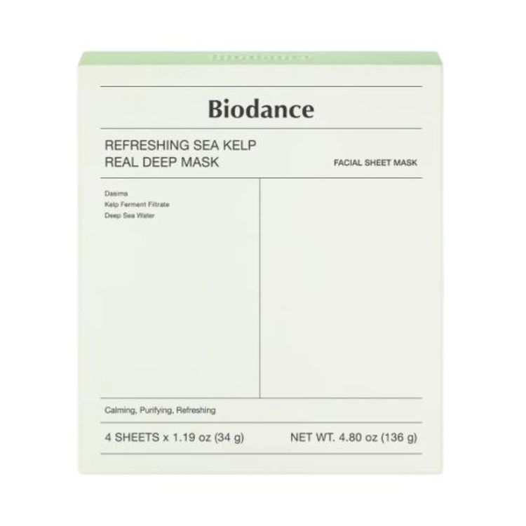 Mascarilla Facial Refreshing Sea Kelp Real Deep 4 pz - Biodance