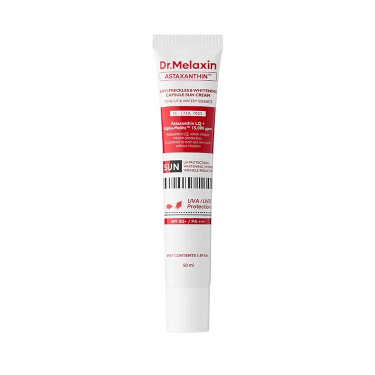 Crema Solar Antipecas y Blanqueadora con Cápsulas Astaxanthin 50 ml - Dr Melaxin
