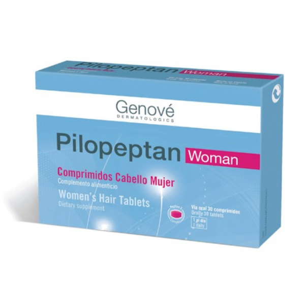 Suplemento Alimenticio Anticaída para Mujer Pilopeptan Woman 30 Comprimidos - Genove