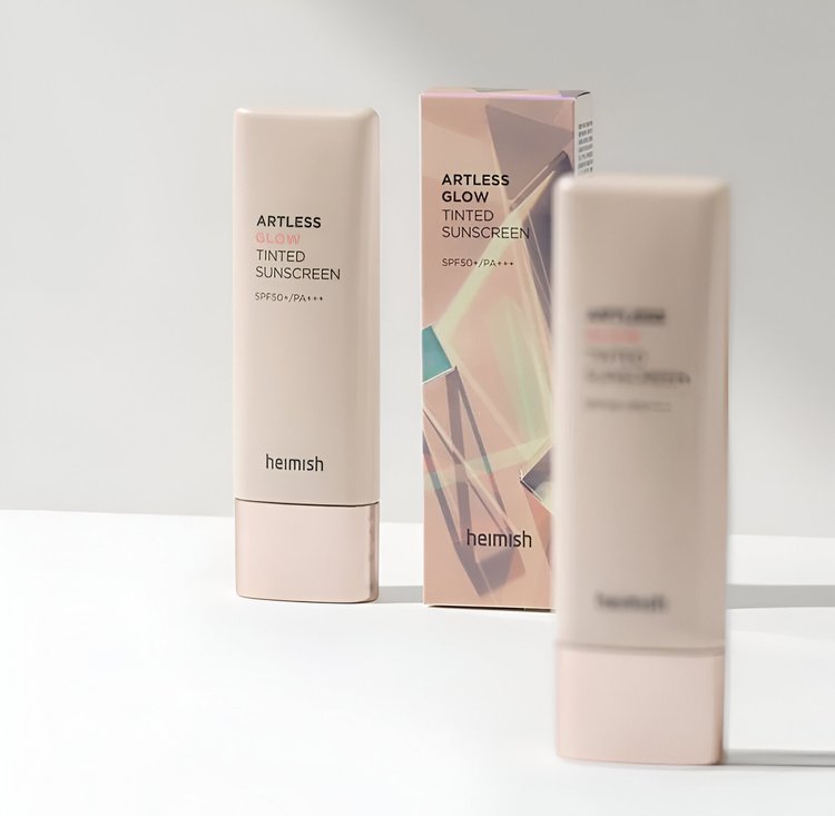 Bloqueador Solar con Color Artless Glow Shine SPF50+ PA+++ 40ml - Heimish