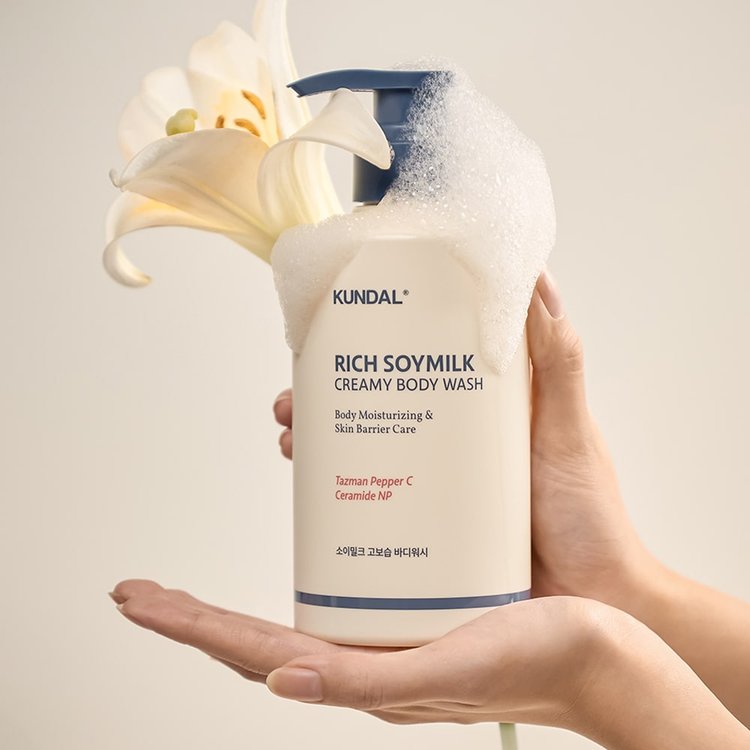 Jabón Gel de Baño Cremoso de Leche de Soya Rica Vainilla Suave 500 ml - Kundal