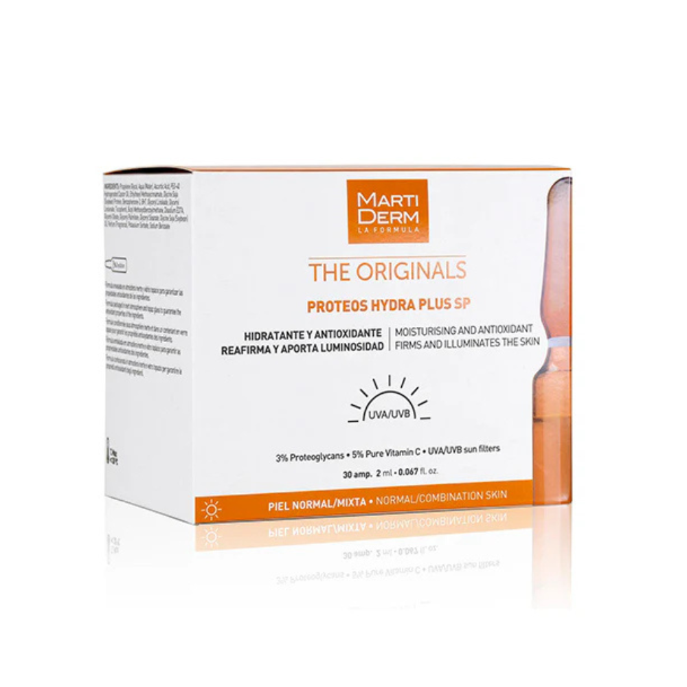 Ampollas Hidratantes con Filtro Solar Proteos Hydra Plus SP 30 pz - Martiderm