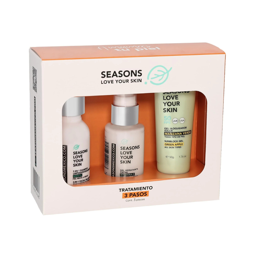 Kit de Tratamiento 3 Pasos Rutina Básica - Seasons