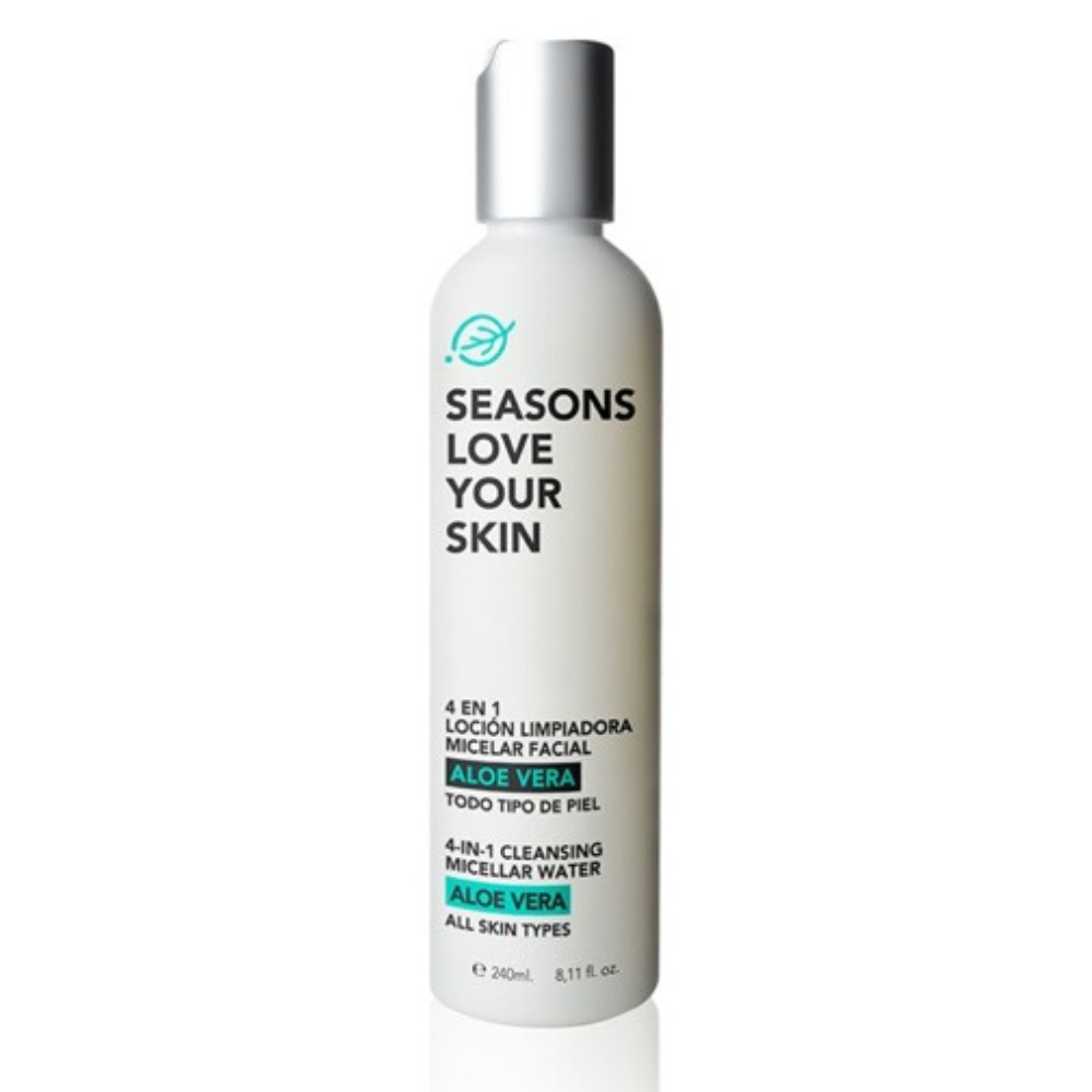 Loción Limpiadora Micelar 4 en 1 con Aloe Vera 240 ml - Seasons