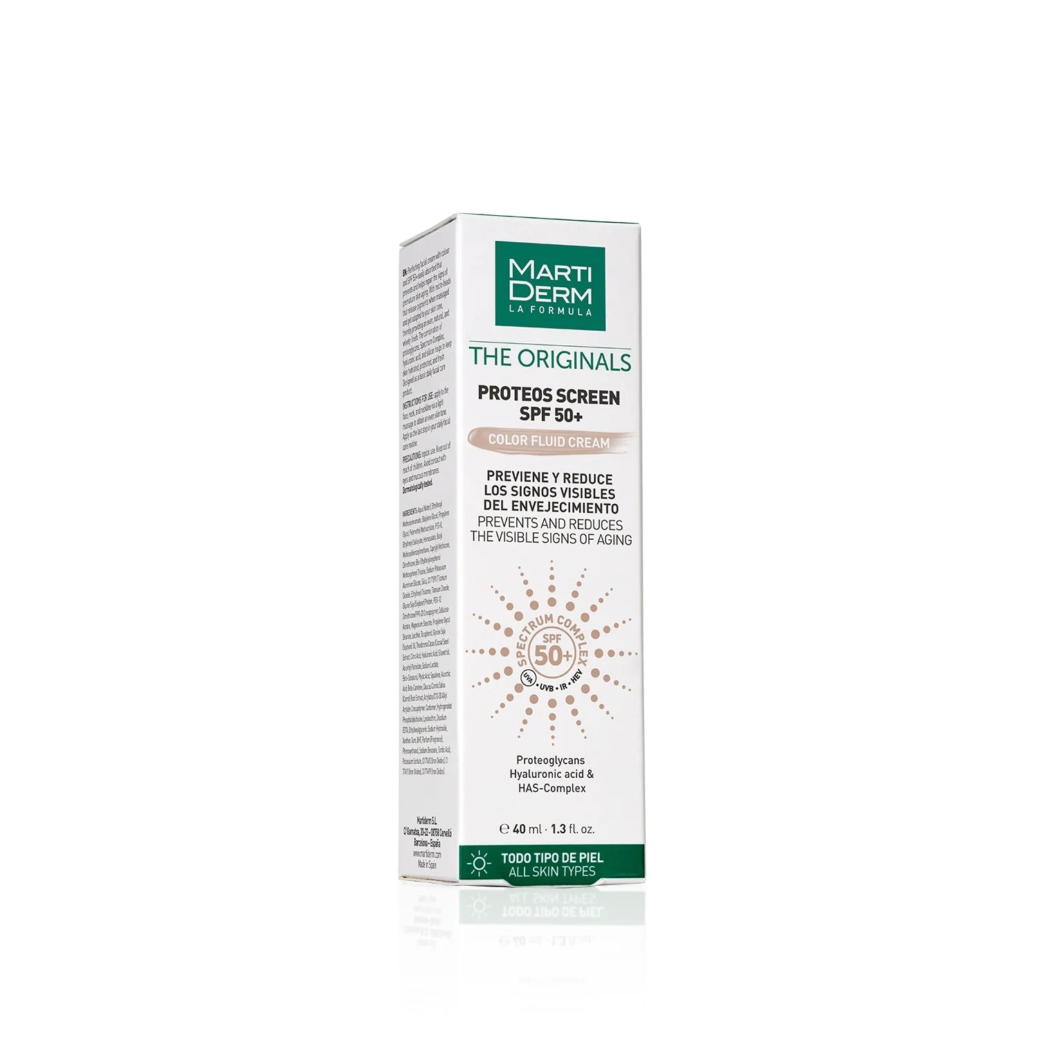 Protector Solar con Color Proteos Screen SPF 50+ 40 ml - Martiderm