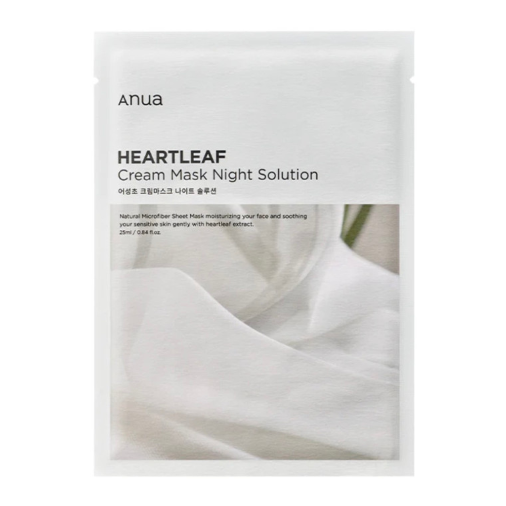 Mascarilla Heartleaf Cream Sheet Mask Night Solution 1 pza - Anua