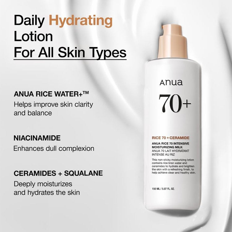 Leche Hidratante Intensiva de Arroz 70 150ml - Anua