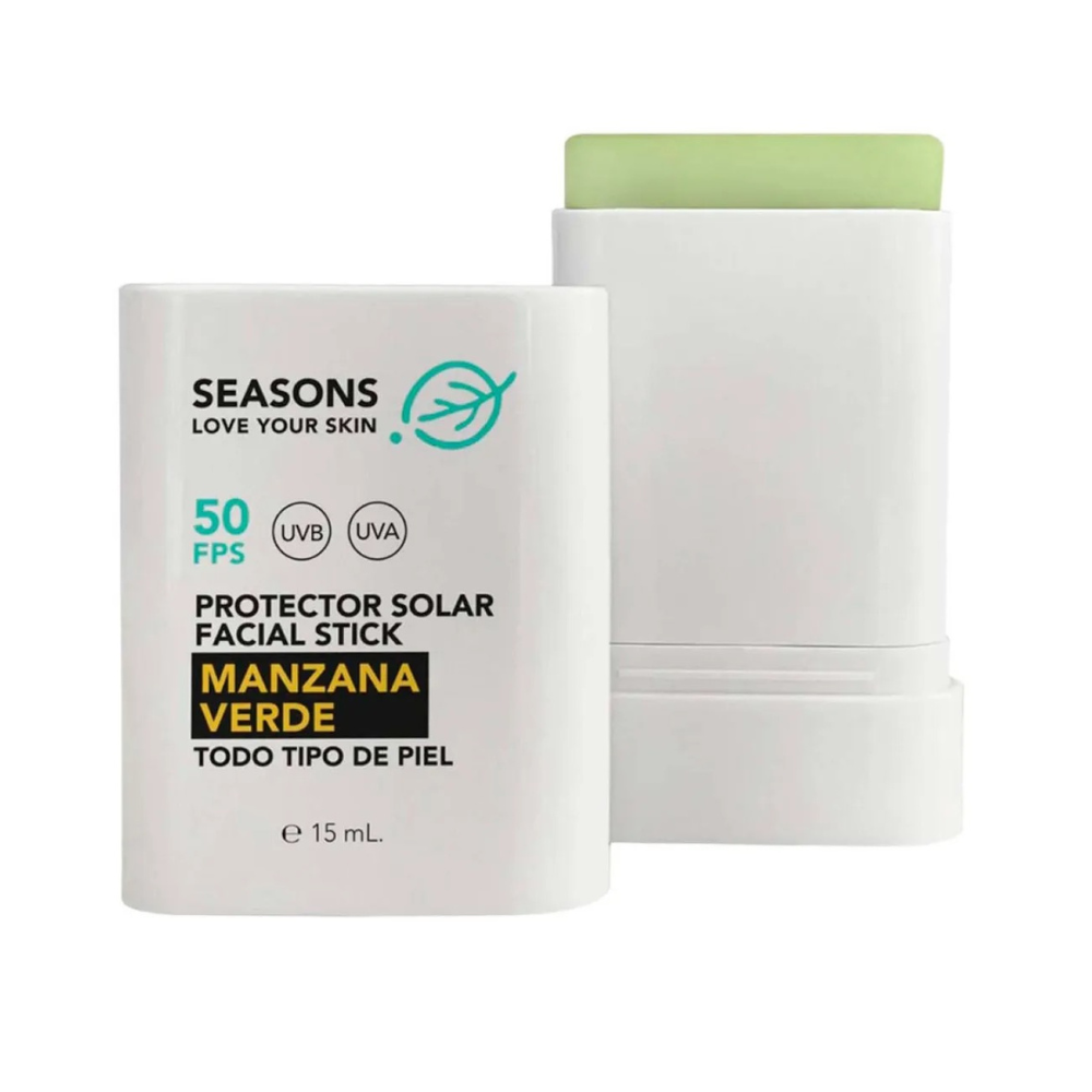 Bloqueador Solar FPS50 Stick Manzana Verde 15 gr Seasons