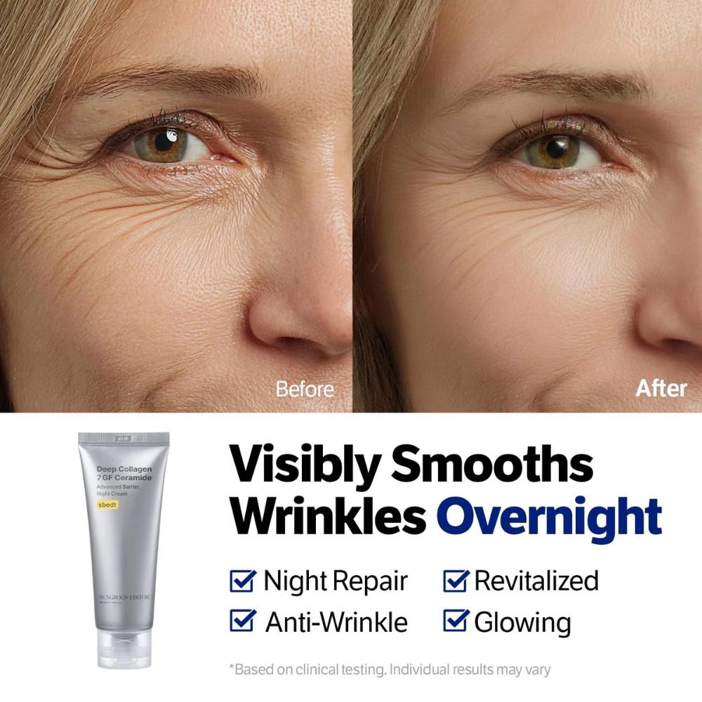 Crema Nocturna Reparadora Deep Collagen 7GF Ceramide Advanced Barrier Night Cream 50 ml - Sungboon Editor