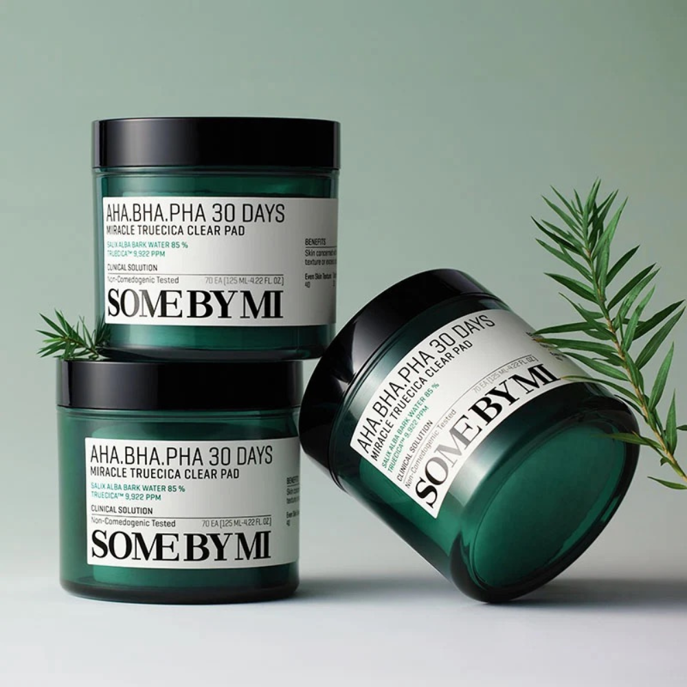 Almohadillas Tónicas Exfoliantes AHA BHA PHA 30 Days Miracle Truecica Clear Pad (70 pzs) - Some By Mi
