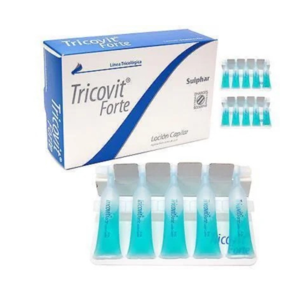 Tratamiento Anticaída de Cabello 10 Viales x 8ml - Tricovit Fort