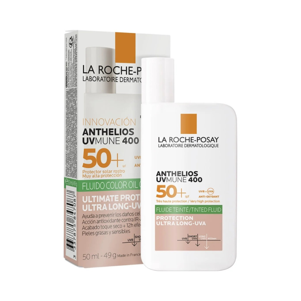 Protector Solar Facial con Color Anthelios UVMune 400 Color Fluid SPF 50+ 50 ml - La Roche-Posay