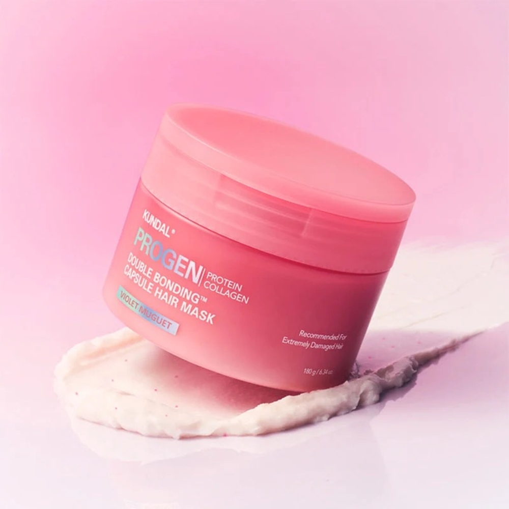 Mascarilla Capilar Reparadora Progen Double Bonding Capsule Hair Mask Violet Muguet 180 g - Kundal