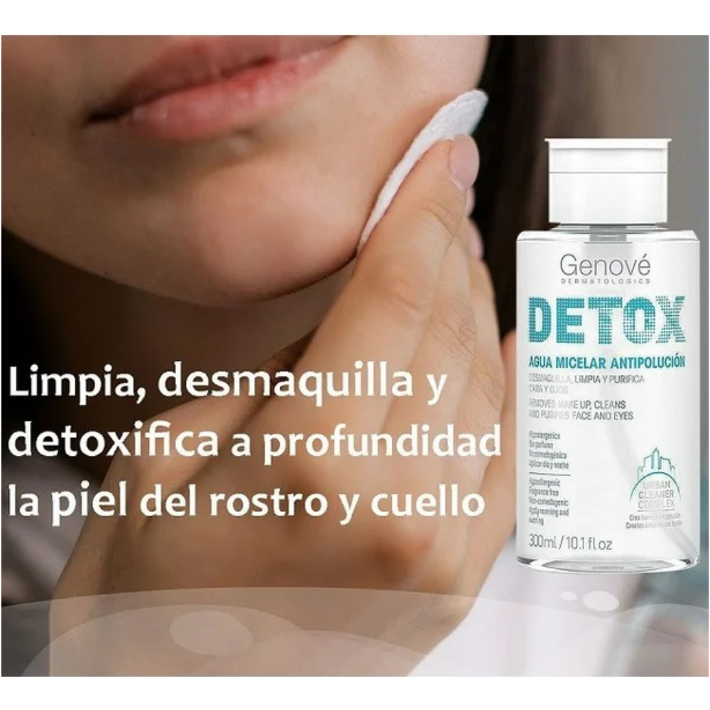 Agua Micelar Desmaquillante Detox 300 ml - Genové