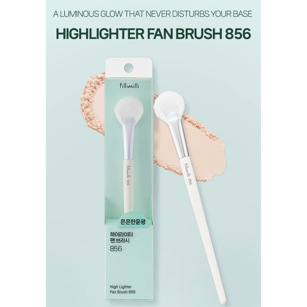 Brocha de Abanico para Iluminador Highlighter Fan Brush 856 (1 pz) - Fillimilli