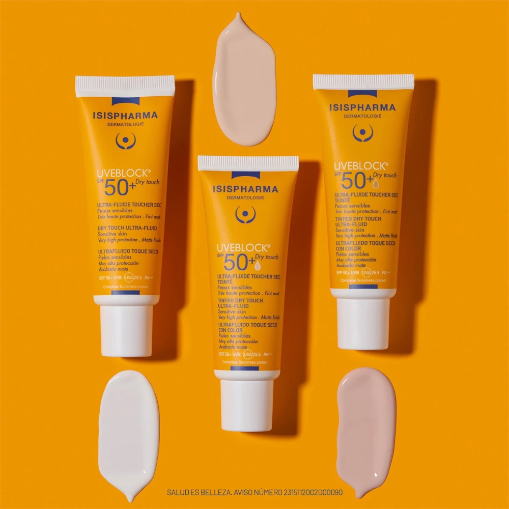 Protector Solar Fluido Ligero Uveblock FPS 50+ Light Tinted 40 ml - Isispharma