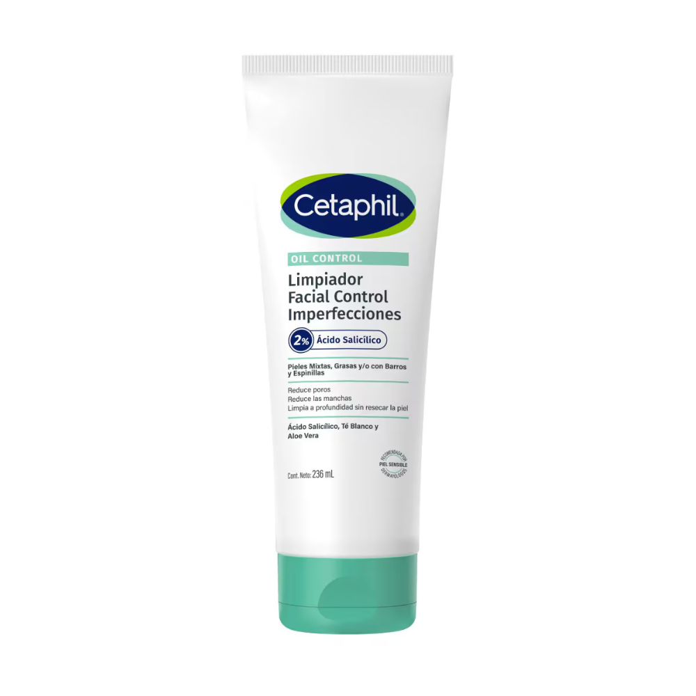 Limpiador Facial Control Brillo e Imperfecciones Oil Control 236 ml - Cetaphil