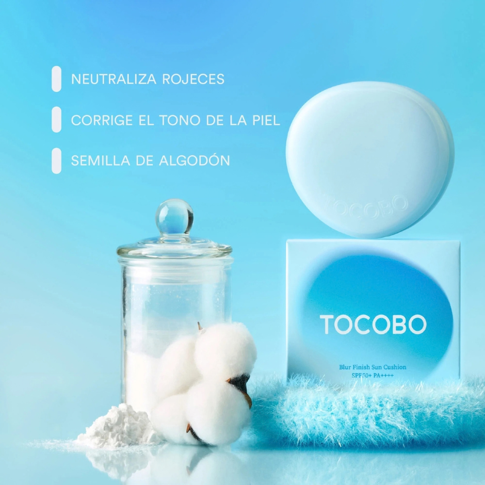 Protector Solar en Cojín Mini Blur Finish Sun Cushion SPF50+ PA++++ 00 Pure 5 g - Tocobo