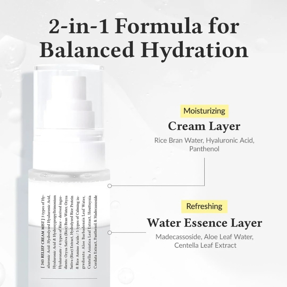 Bruma Facial Calmante y Nutritiva 345 Relief Cream Mist 60 ml - Dr. Althea