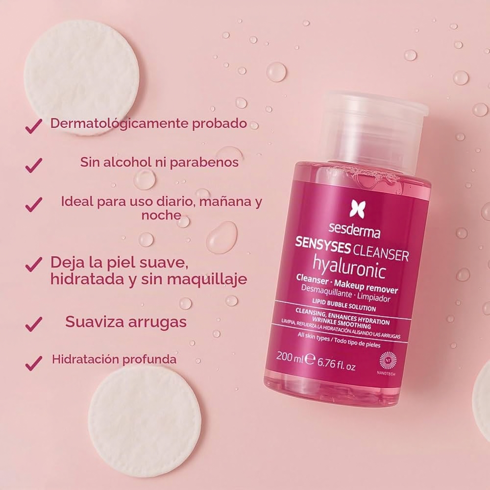 Agua Micelar Hidratante Sensyses Cleanser Hyaluronic 200 ml – Sesderma