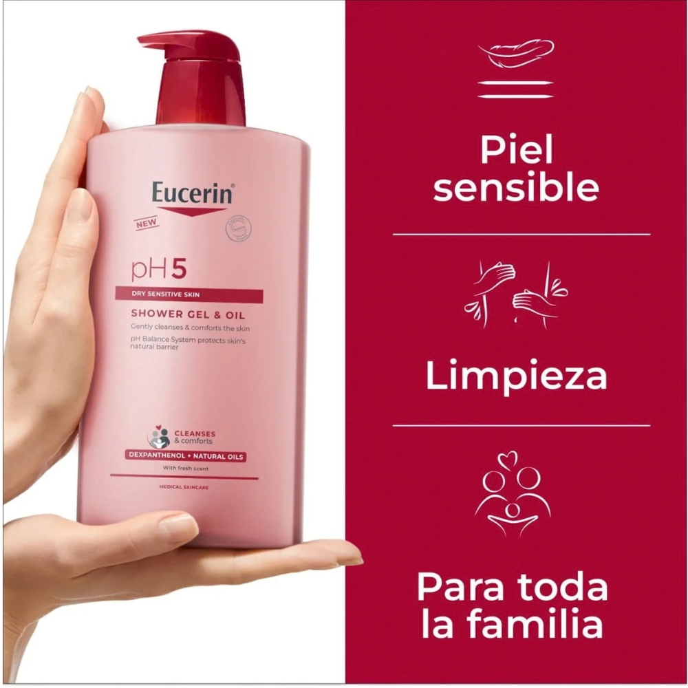 Aceite de Ducha Corporal pH5 DermoProtector 400 ml - Eucerin