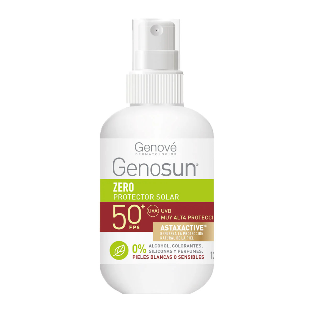 Protector Solar Mineral para Piel Sensible y Alérgica Genosun Zero Spray FPS 50+ 125ml - Genove