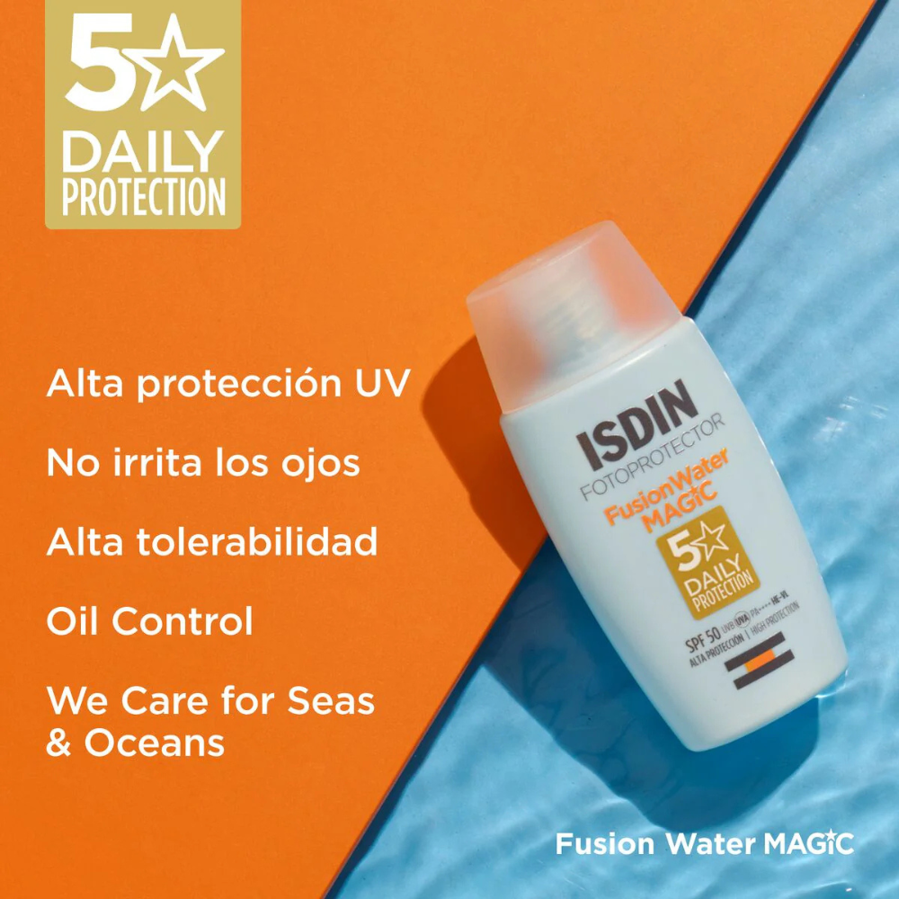 Protector Solar Ultraligero Fusion Water SPF 50+ 50ml - Isdin