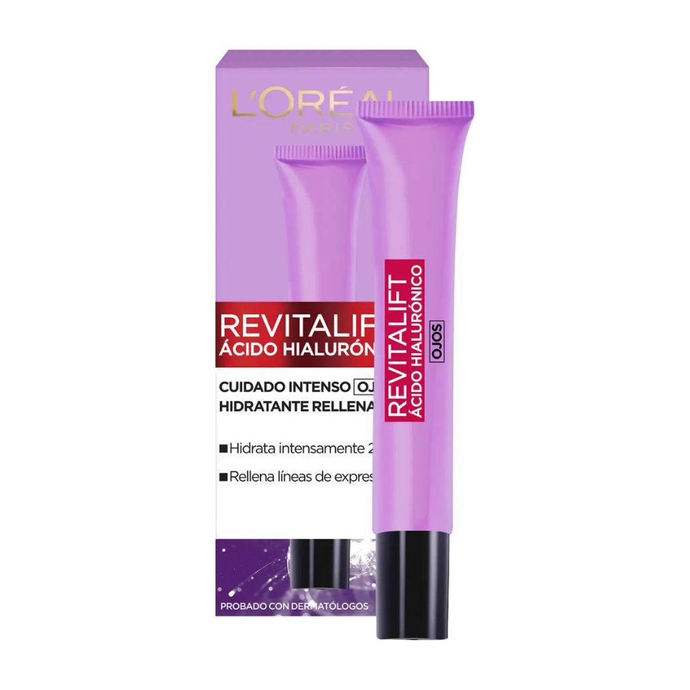 Crema para Contorno de Ojos Anti-Arrugas Revitalift Ácido Hialurónico 15 ml - L'Oréal Paris