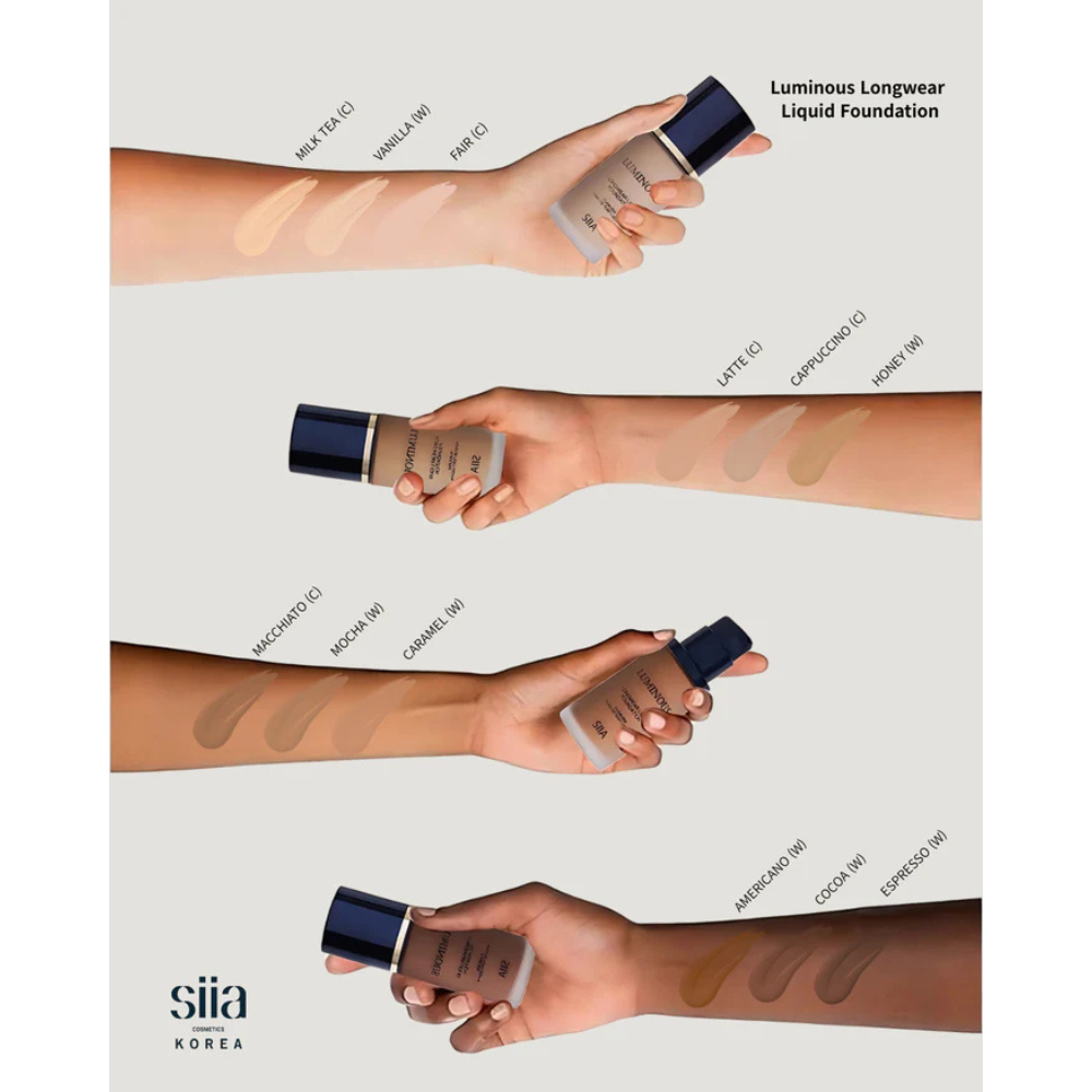 Base de Maquillaje Líquida luminosa de larga duración