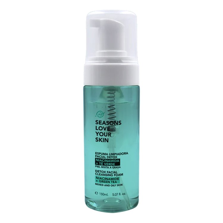 Espuma Limpiadora Facial de Niacinamida y Té Verde 150ml - Seasons