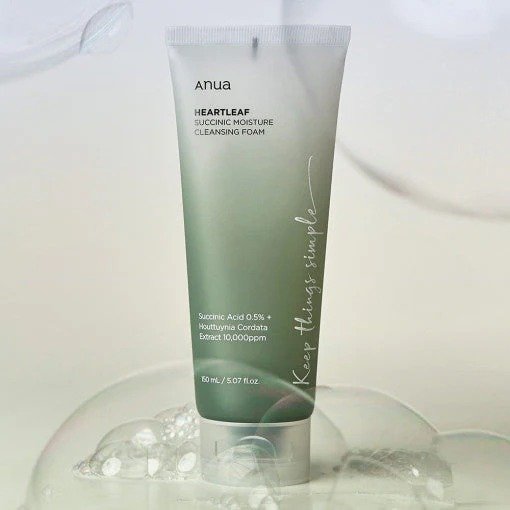 Espuma Limpiadora Hidratante Heartleaf Succinic 150 ml - Anua