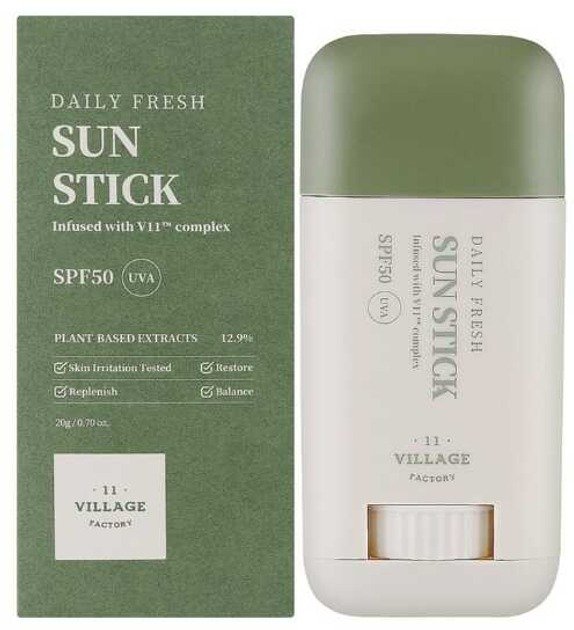Bloqueador Solar en Barra Factory Daily Fresh Sun 20 g - 11 Village