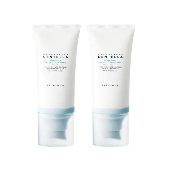 Bloqueador Solar Water Fit Hyalu- Cica Centella Madagascar 2pz 50ml - Skin1004
