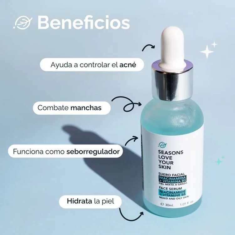 Suero Facial de Niacinamida y Vitamina B5 - Seasons